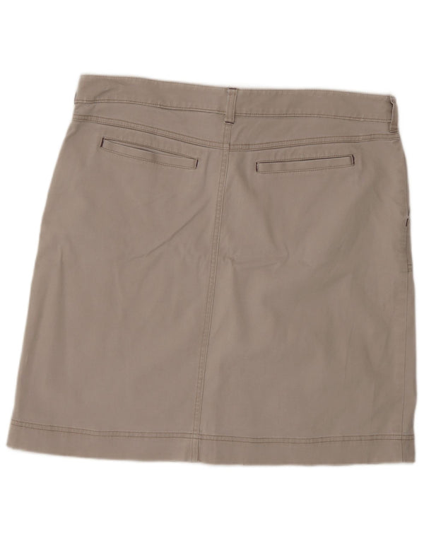 Gerader Rock für Damen von White Stuff, UK 14, Größe L, W32, graue Baumwolle