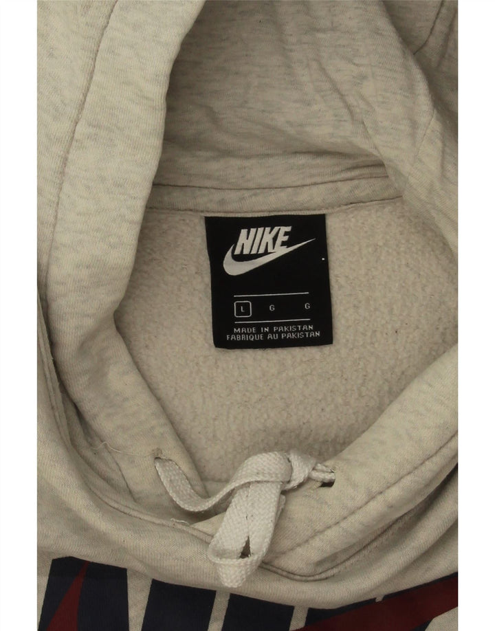 Nike Herren-Kapuzenpullover mit Grafik, mittelgraue Baumwolle