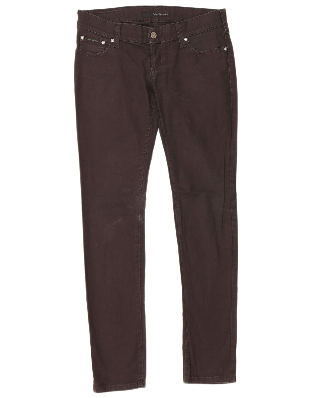 Calvin Klein Damen Slim Jeans W30 L31 Schwarze Baumwolle