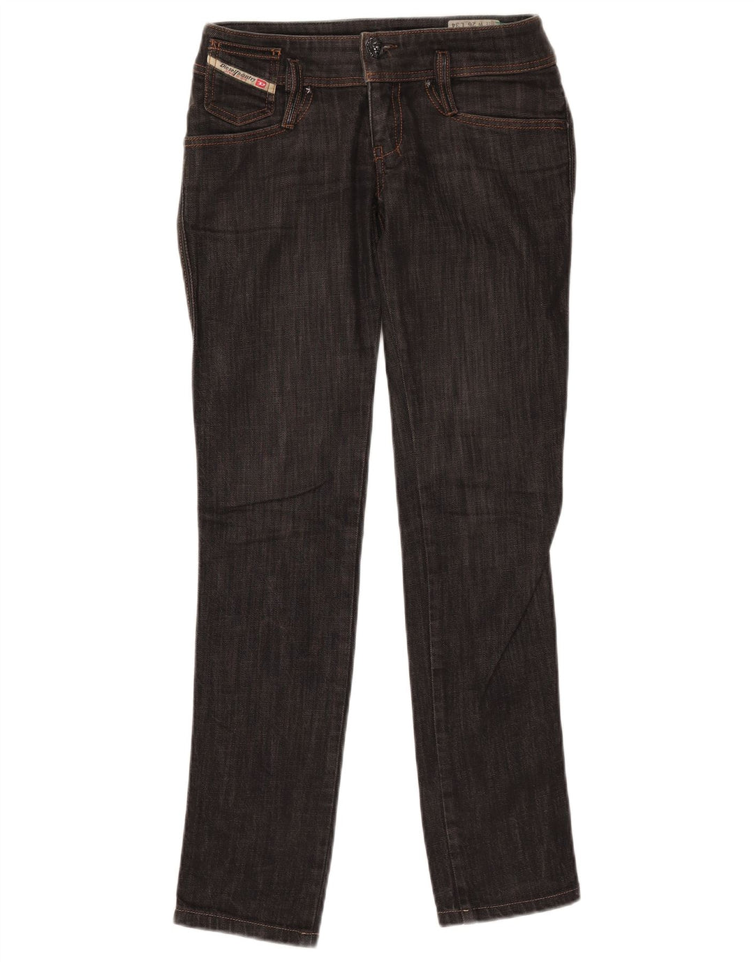 Diesel Damen Matic Straight Jeans W26 L31 Schwarze Baumwolle