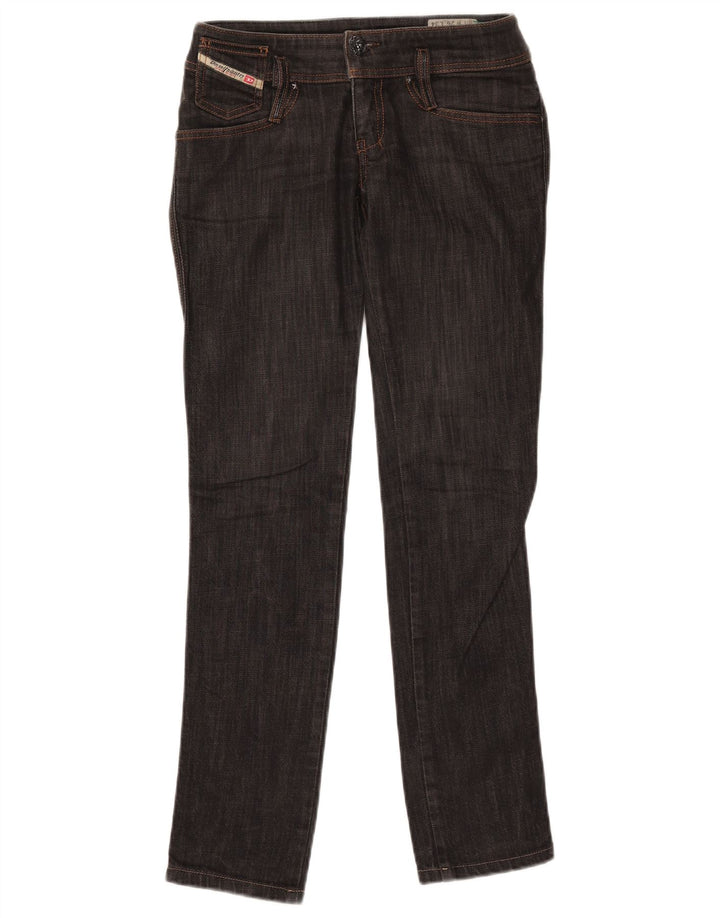 Diesel Damen Matic Straight Jeans W26 L31 Schwarze Baumwolle