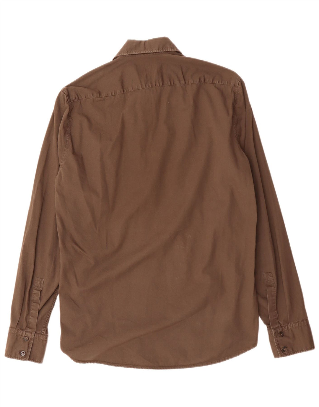 Hugo Boss Herrenhemd, kleine braune Baumwolle