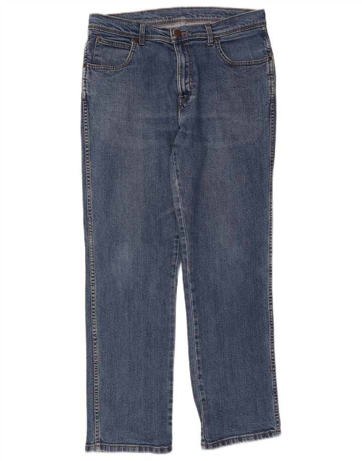 Wrangler Herren-Jeans mit normaler Passform, gerade Passform, W34, L32, Blau, Baumwolle