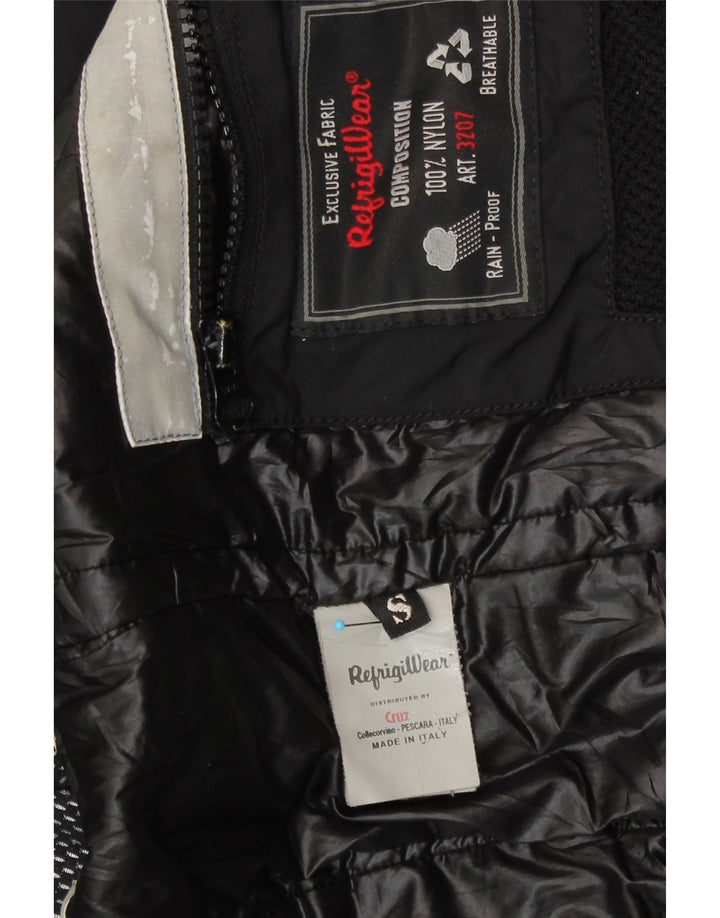 Refrigiwear Damen-Bomberjacke mit Kapuze, UK 10, Größe S, schwarzes Nylon