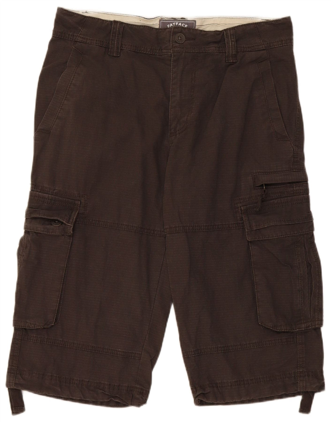 Fat Face Herren Cargo-Bermudashorts W32 mittelgraue Baumwolle