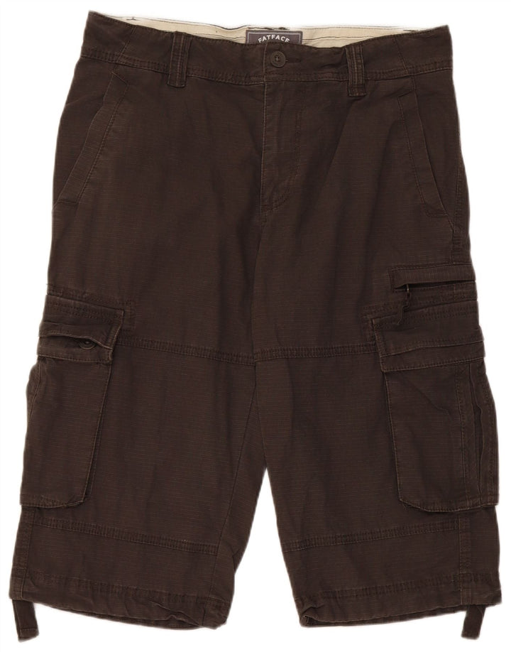 Fat Face Herren Cargo-Bermudashorts W32 mittelgraue Baumwolle