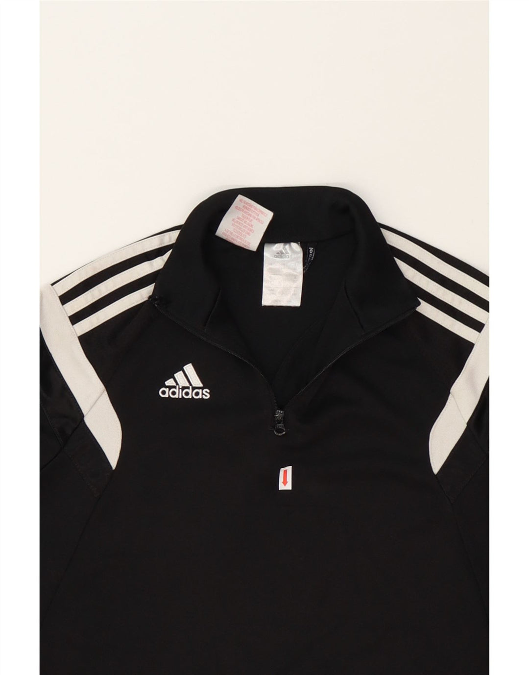 ADIDAS Boys Climacool Zip Neck Pullover Tracksuit Top 11-12 Years Black Vintage Adidas and Second-Hand Adidas from Messina Hembry 