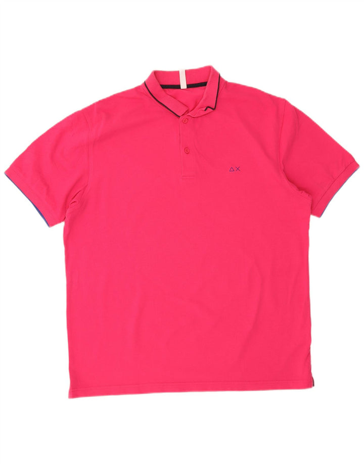 Sun68 Herren Poloshirt 2XL Rosa Baumwolle