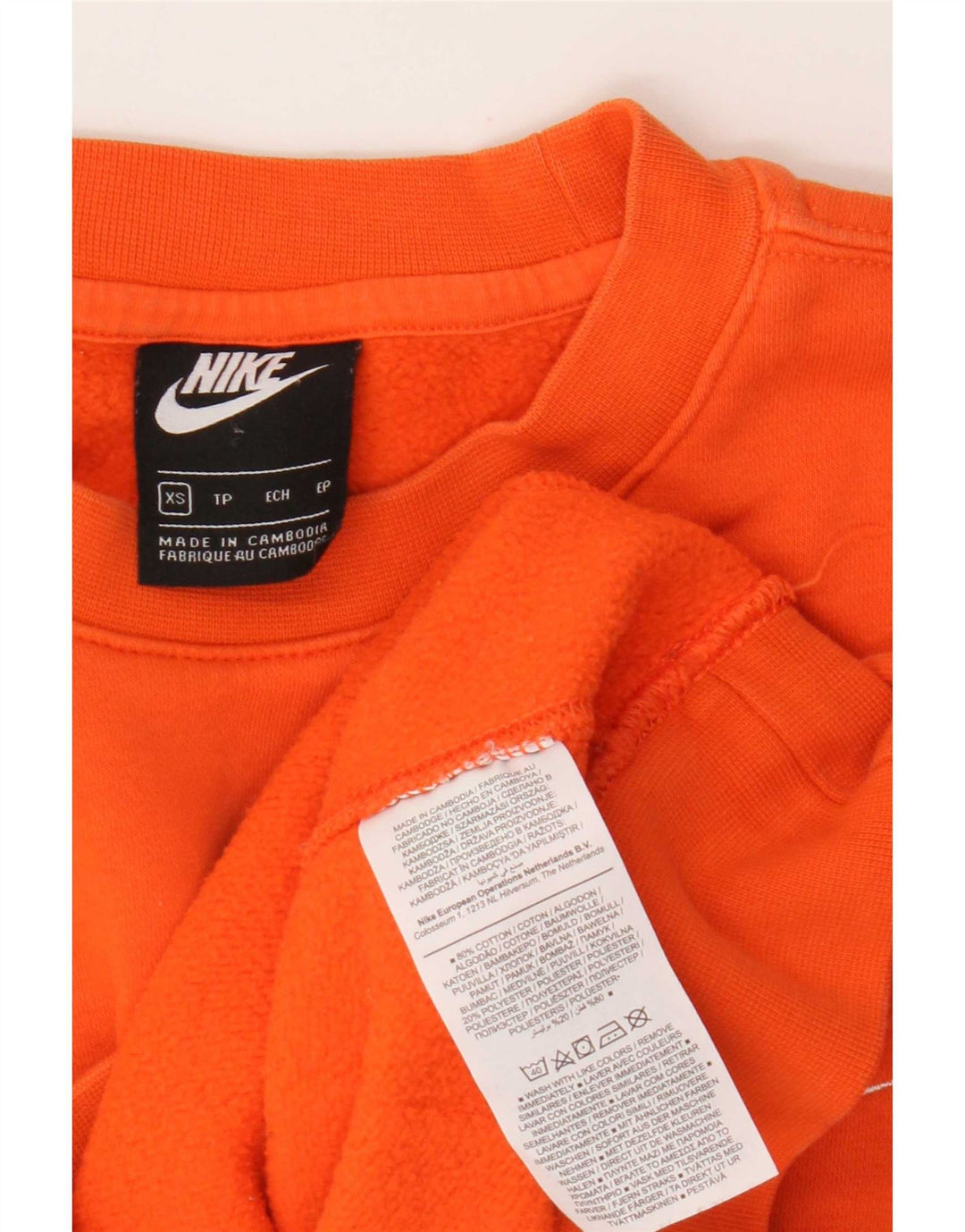 Nike Herren Sweatshirt Pullover XS Orange Baumwolle