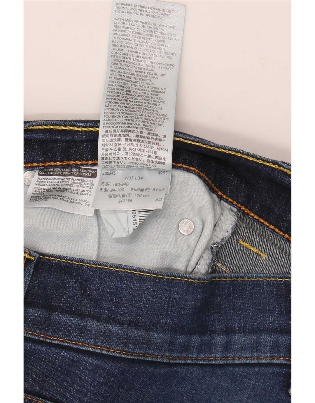 Levi's Herren 511 Slim Jeans W33 L34 Marineblaue Baumwolle