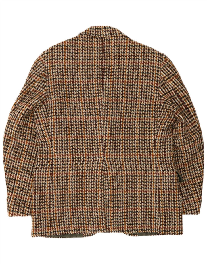 Harris Tweed Herren-Blazer mit 2 Knöpfen, Gr. 40, Braun, Hahnentrittmuster