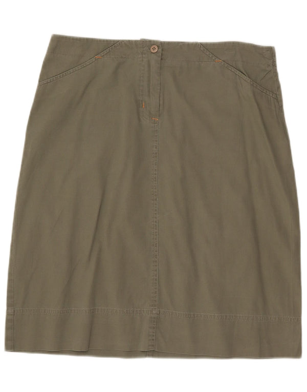 Awear Damen-A-Linien-Rock, US 14, XL, W33, grüne Baumwolle