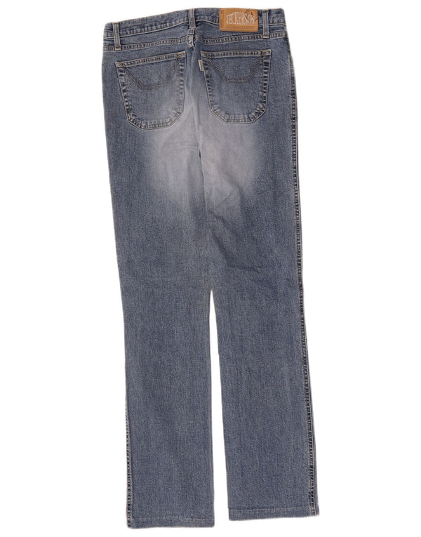 Jeckerson Damen Straight Jeans W30 L31 Blaue Baumwolle