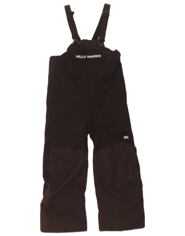 Helly Hansen Jungen Ski-Latzhose mit Grafik, 5–6 Jahre, schwarzes Polyamid