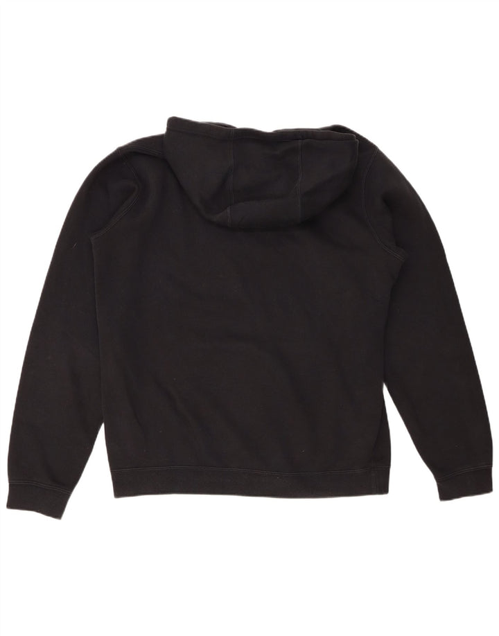 NIKE Mens Graphic Hoodie Jumper Medium Black Cotton