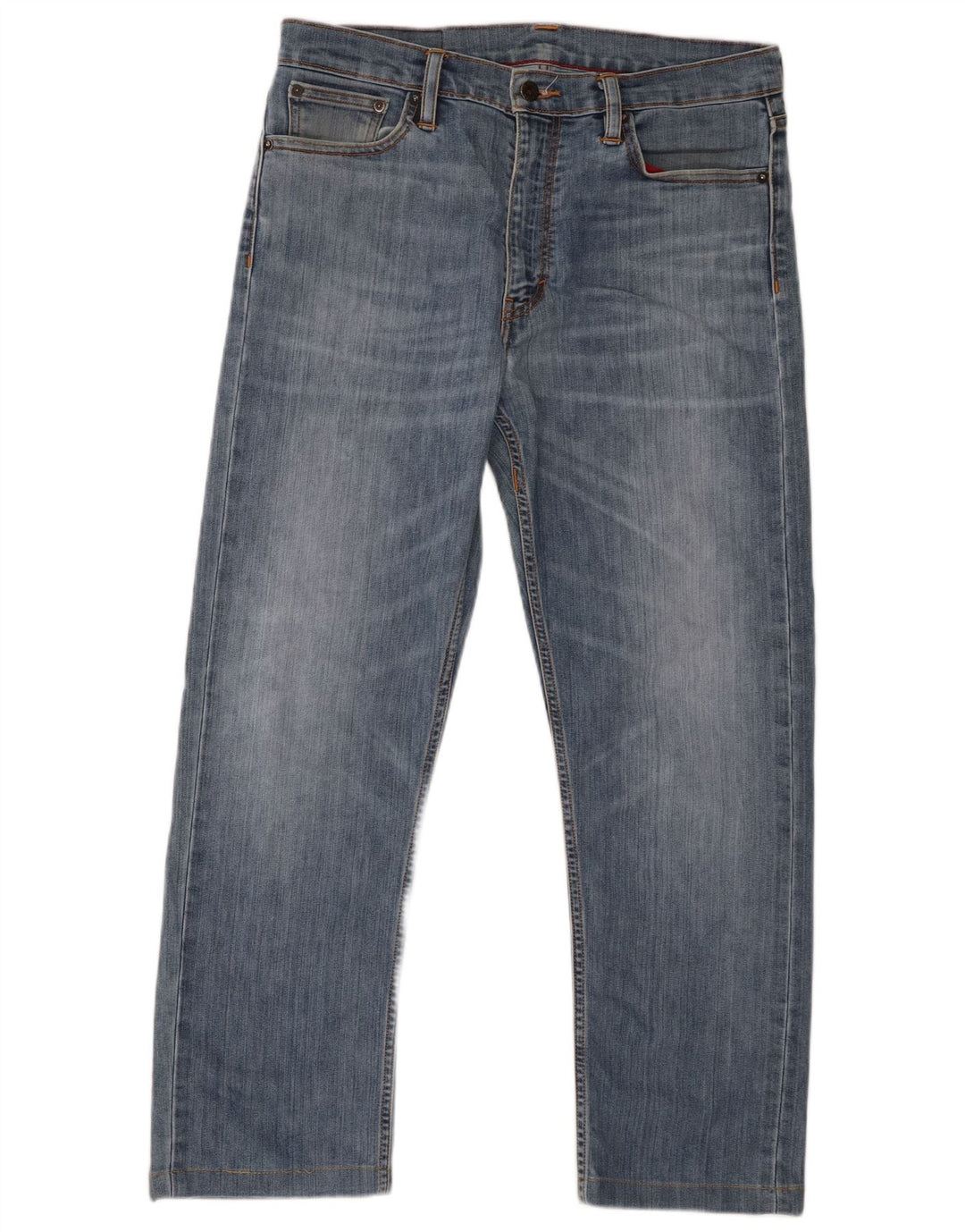 Levi's Herren 504 Straight Jeans W33 L27 Blaue Baumwolle