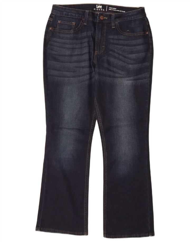 Lee Damen Riders Mid Rise Bootcut Jeans US 10 Large W30 L29 Marineblau