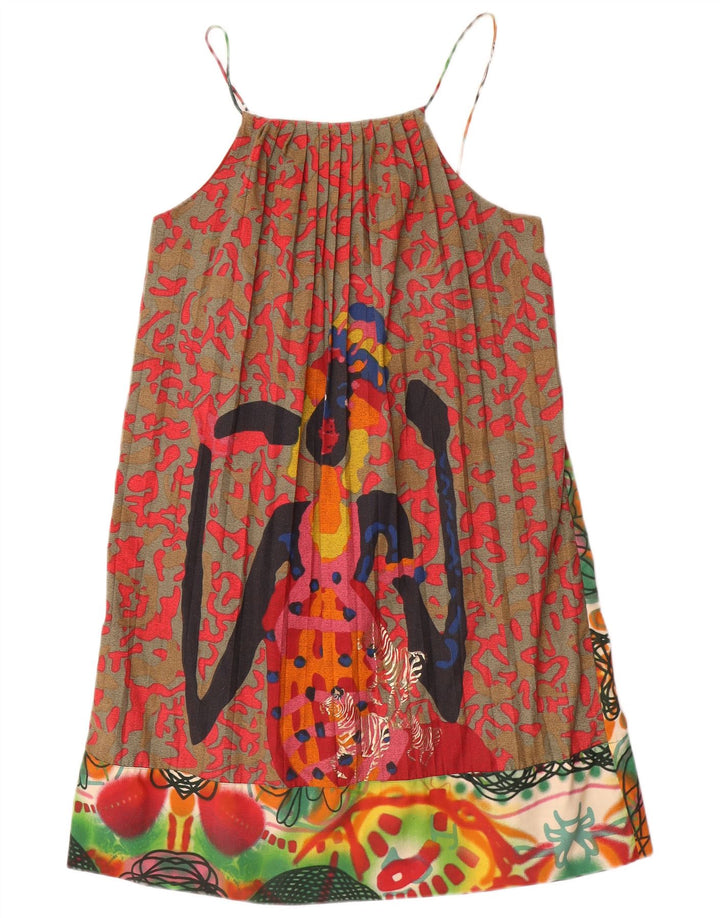 Desigual Damen-Sommerkleid mit abstraktem Muster, EU 42, groß, mehrfarbig