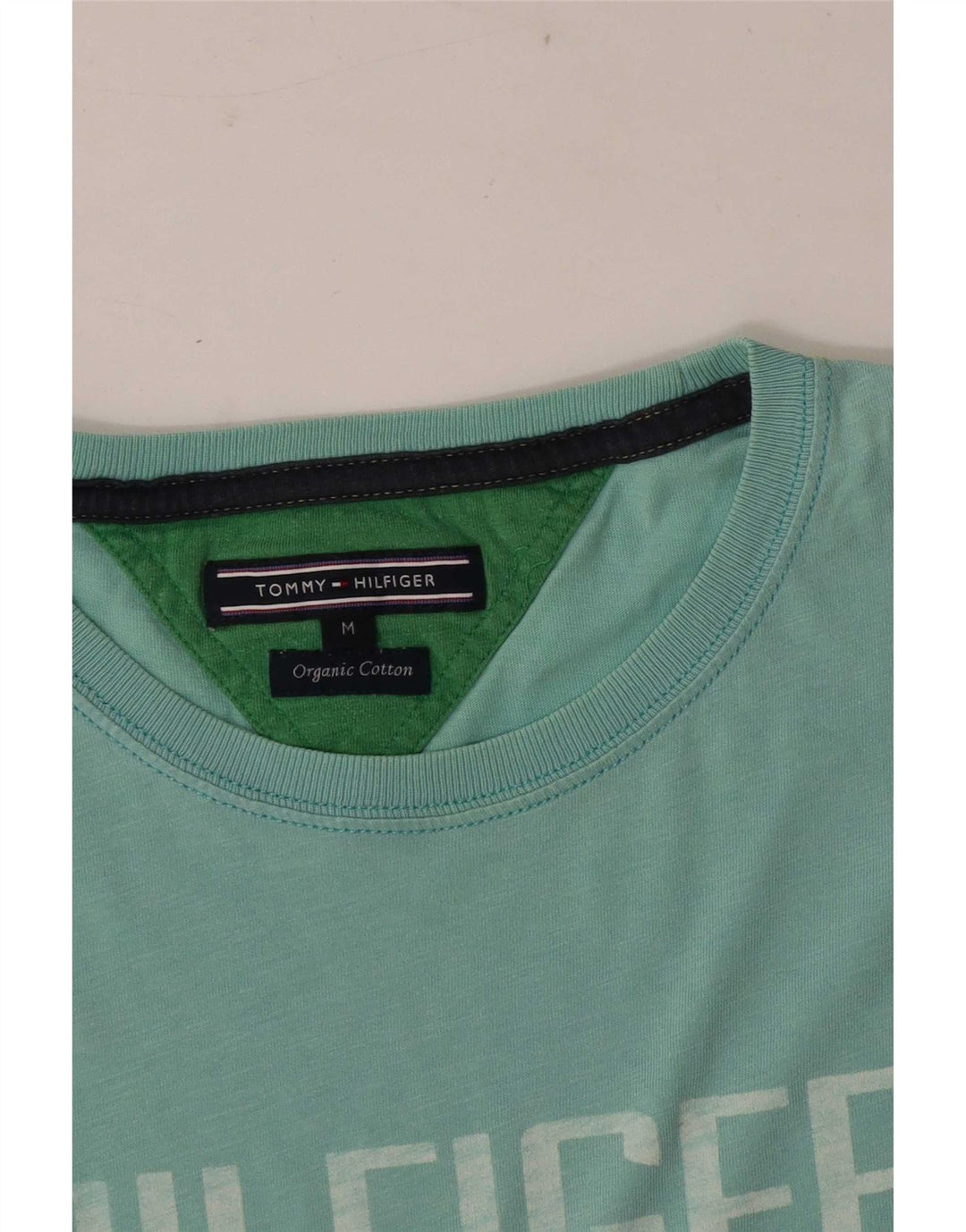 Tommy Hilfiger Herren-T-Shirt mit Grafik, mitteltürkisfarbene Baumwolle