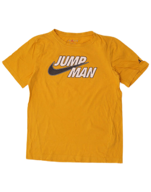 Jordan T-Shirt mit Grafik für Jungen, 13–14 Jahre, XL, gelbe Baumwolle
