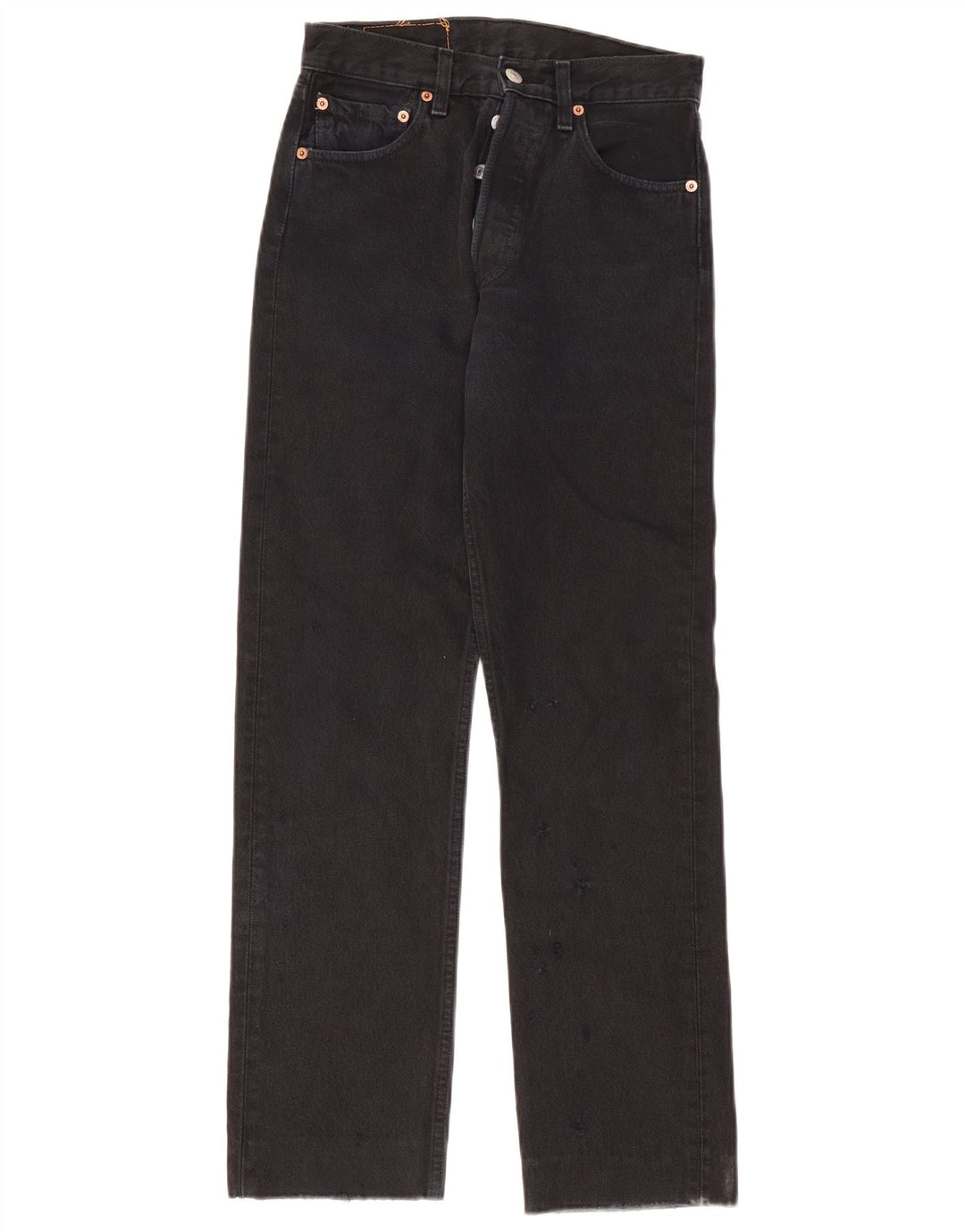 Levi's Damen 501 Straight Jeans W27 L30 Schwarz