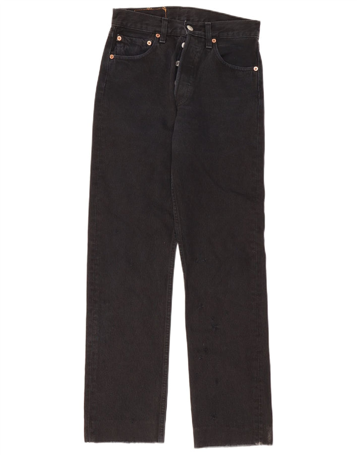 Levi's Damen 501 Straight Jeans W27 L30 Schwarz