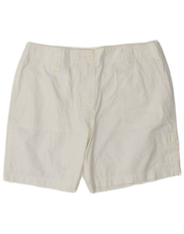 Marks & Spencer Damen Cargoshorts UK 12 Medium W32 Weiße Baumwolle