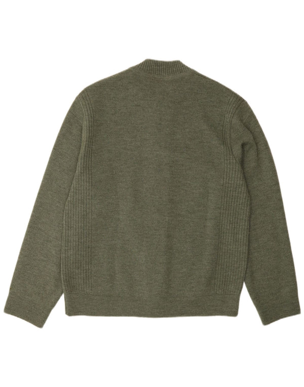 Breidhof Herren-Strickjacke mit normaler Passform, EU 52, Größe L, Grün