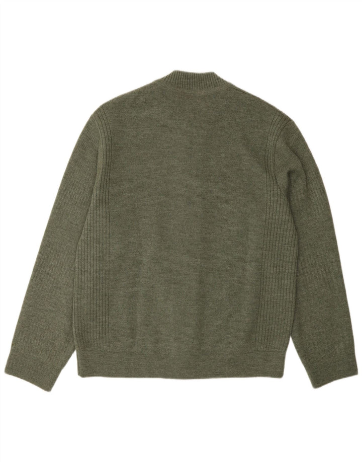 Breidhof Herren-Strickjacke mit normaler Passform, EU 52, Größe L, Grün