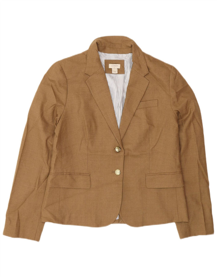 J. Crew Damen-Blazerjacke mit 2 Knöpfen, US 12, große beige Wolle