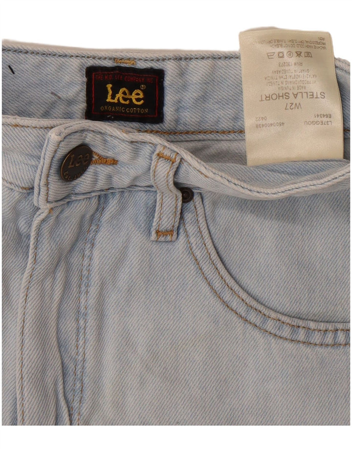 Lee Womens Stella Denim Shorts W27 Small Blaue Baumwolle