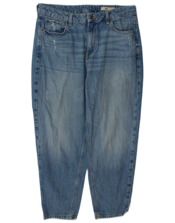 Marks & Spencer Damen Mom-Cropped-Jeans UK 14 Large W34 L25 Blau