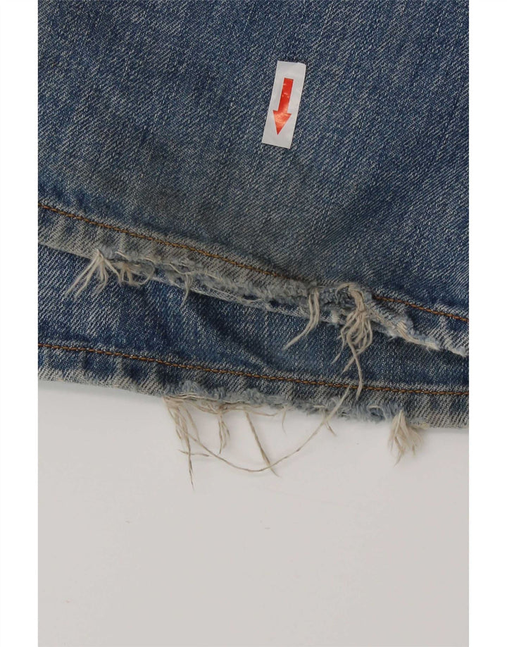 Diesel Herren Levan Distressed Straight Jeans W32 L32 Blaue Baumwolle