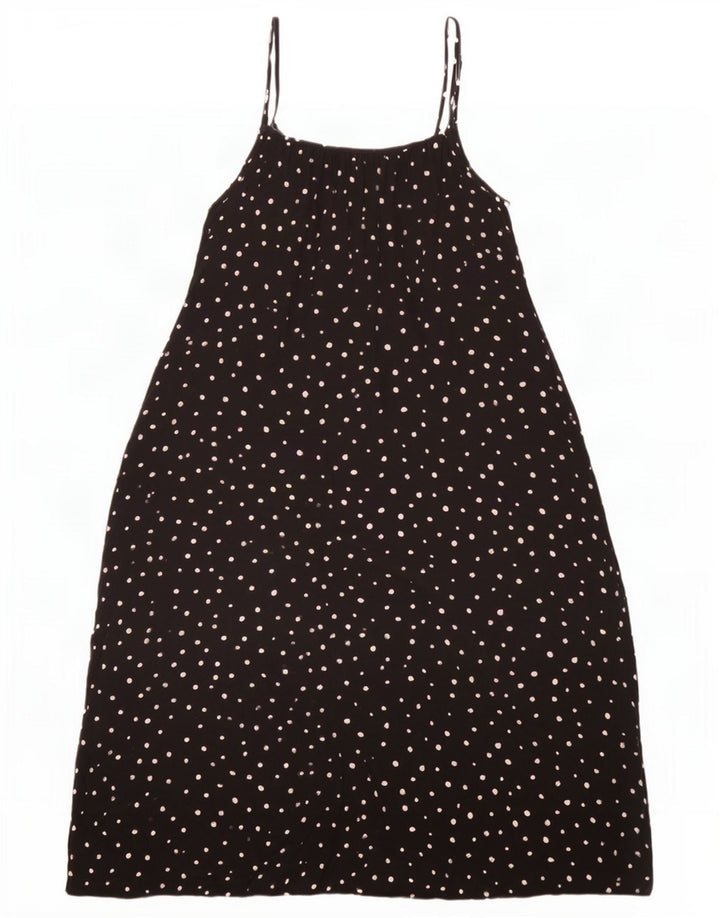 Marks & Spencer Damen-Sommerkleid, Gr. 44, groß, schwarz gefleckte Viskose