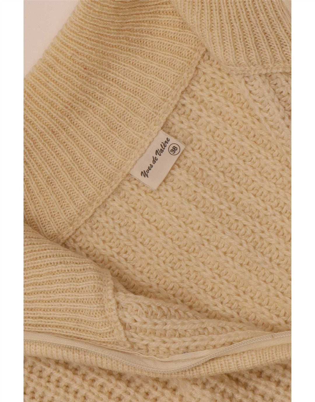 Vintage Herren Cardigan Pullover UK 38 Medium Beige