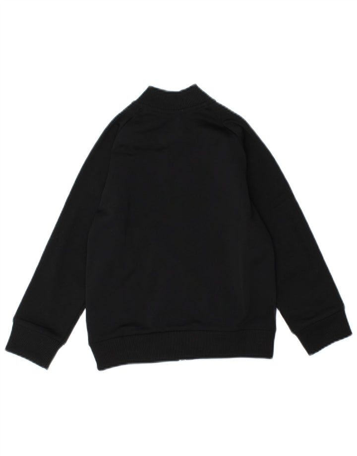 ADIDAS Boys Primegreen Tracksuit Top Jacket 4-5 Years Black Polyester