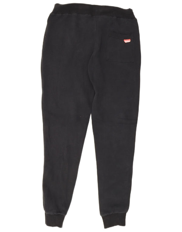 Superdry Womens Graphic Tracksuit Trousers Joggers UK 12 Medium Black