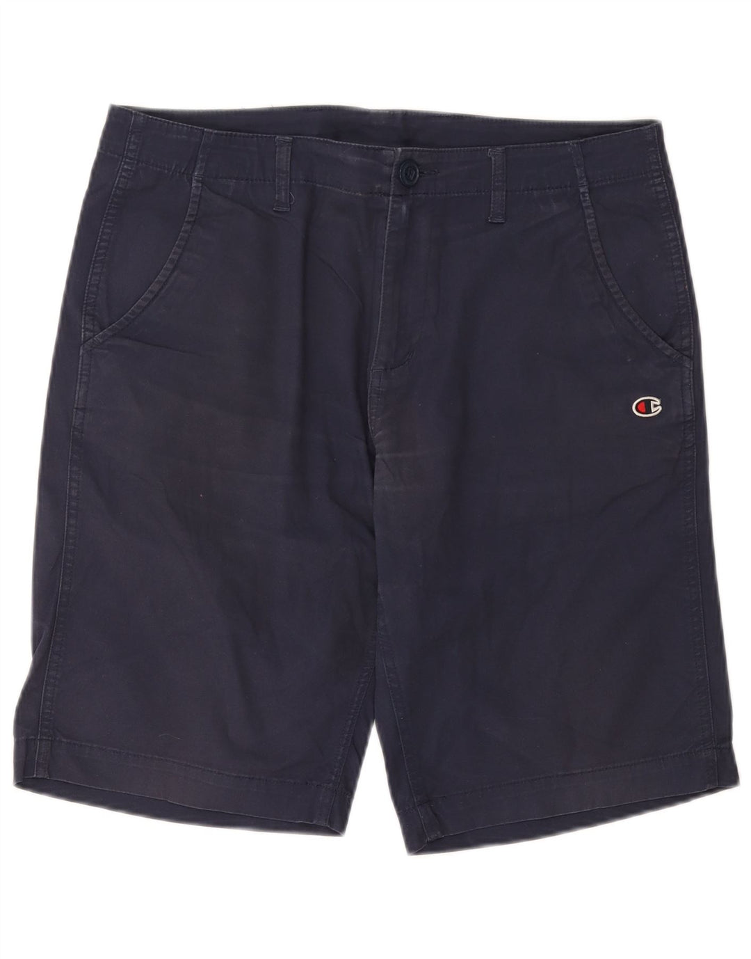 CHAMPION Herren-Chinoshorts IT 50 Large W36 Marineblaue Baumwolle