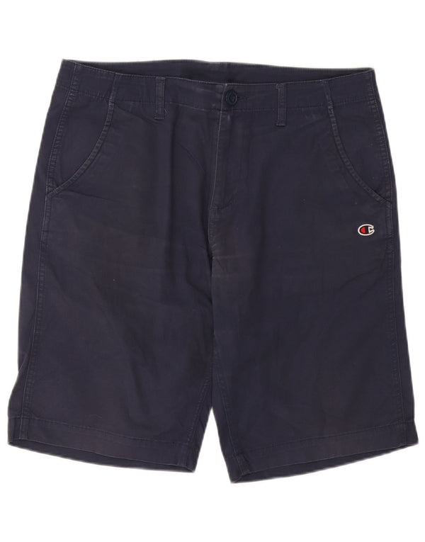 CHAMPION Herren-Chinoshorts IT 50 Large W36 Marineblaue Baumwolle