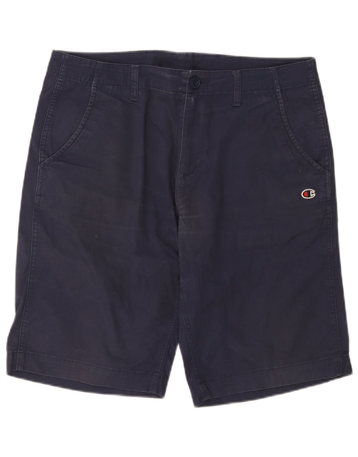 CHAMPION Herren-Chinoshorts IT 50 Large W36 Marineblaue Baumwolle