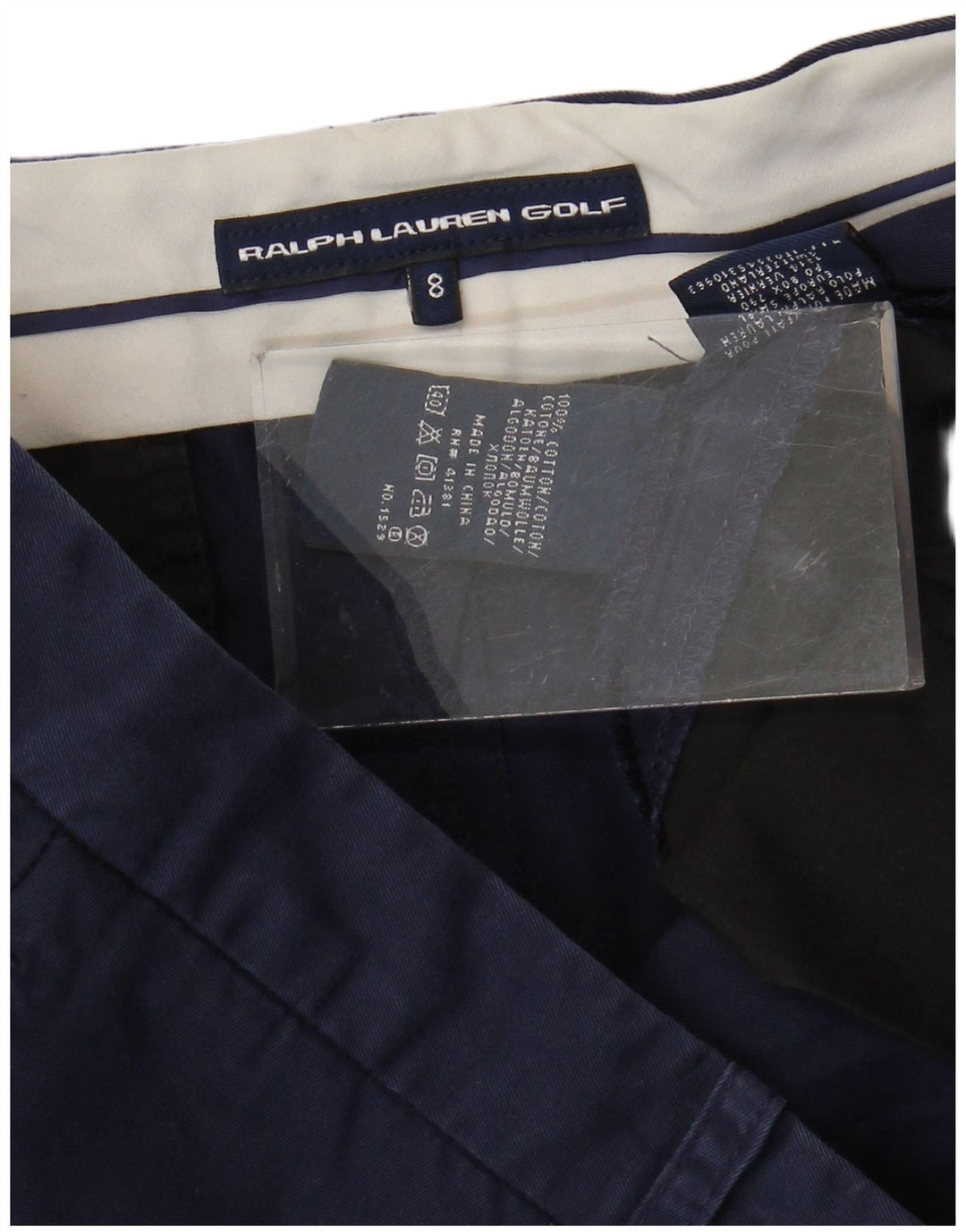 Ralph Lauren Damen Chinoshorts US 8 Medium W30 Marineblaue Baumwolle