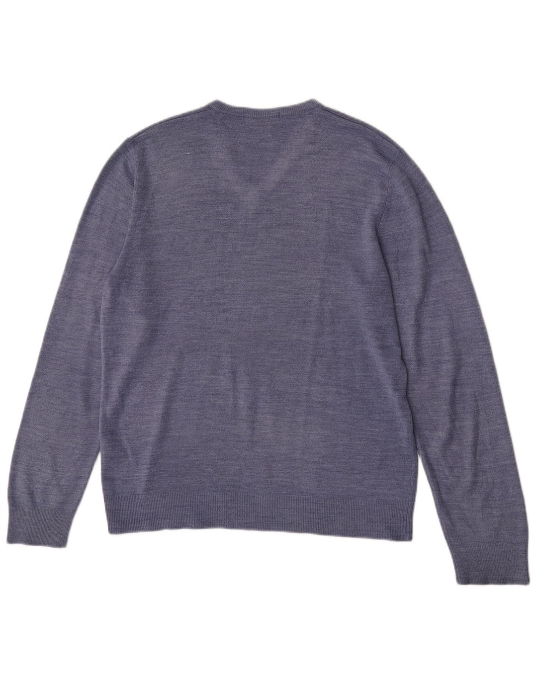 Marks & Spencer Herren Blue Harbour Pullover mit V-Ausschnitt Mittelblau meliert