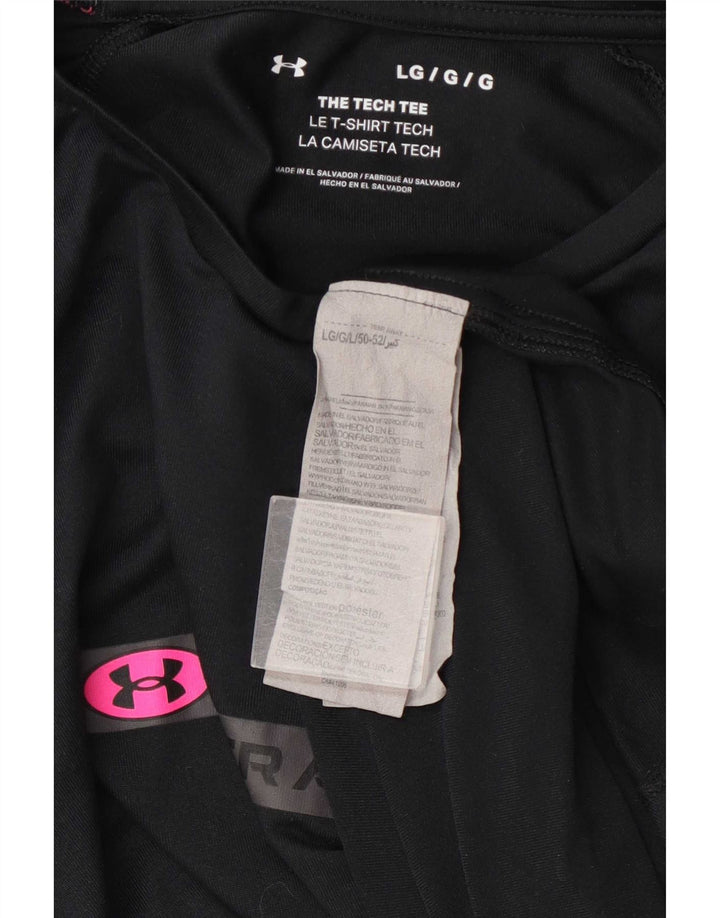 Under Armour Herren-T-Shirt mit Grafik, groß, aus schwarzem Polyester