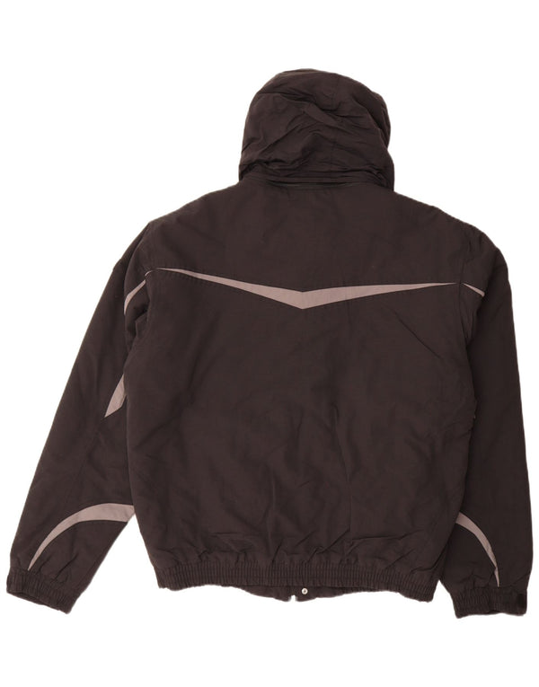 Brugi Herren-Windbreakerjacke mit Kapuze, UK 42, XL, Schwarz, Colourblock-Polyester