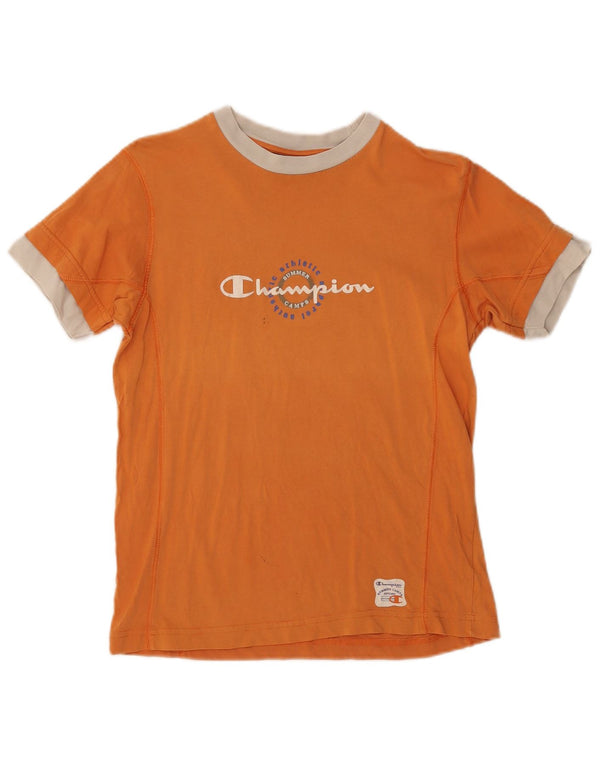 Champion T-Shirt mit Grafik für Mädchen, 11–12 Jahre, orangefarbene Baumwolle