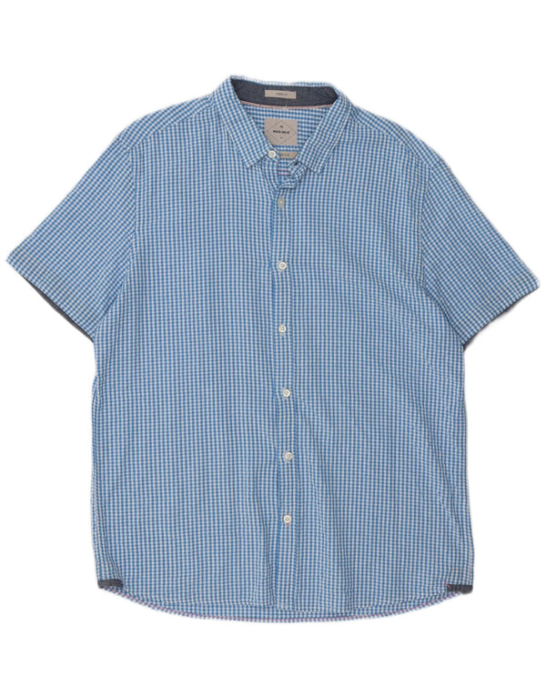 White Stuff Herren Kurzarmhemd XL Blau Gingham
