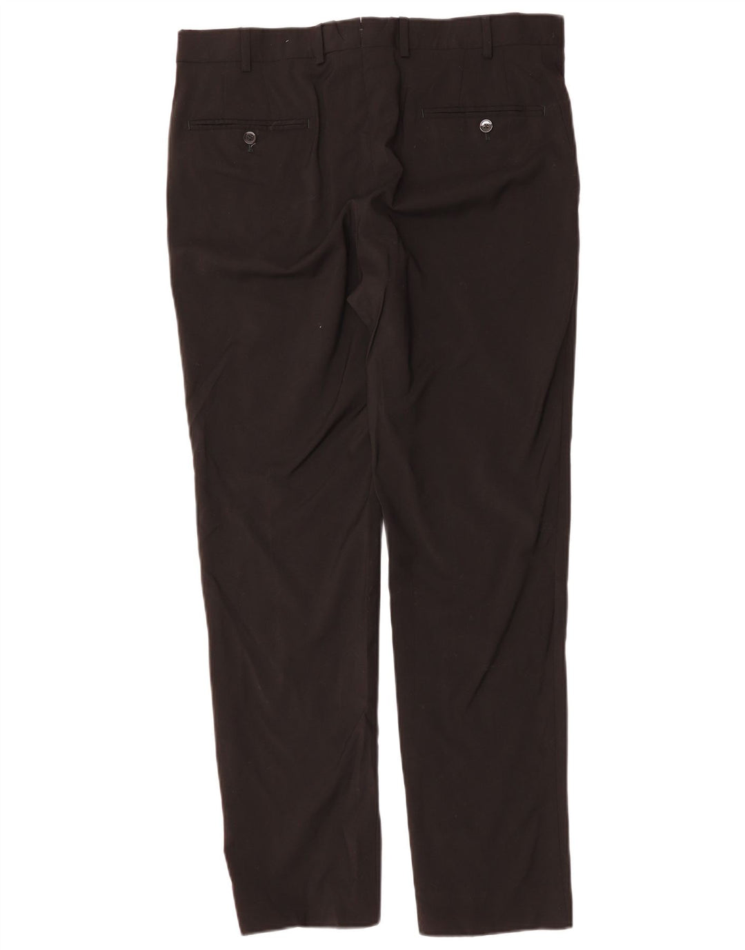 MASSIMO DUTTI Herren Slim Anzughose EU 44 Large W34 L31 Schwarze Wolle