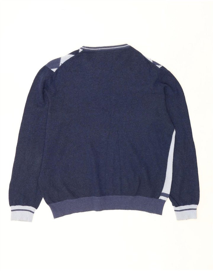 HARMONT & BLAINE Herren-Pullover mit U-Boot-Ausschnitt, Größe L, Marineblau