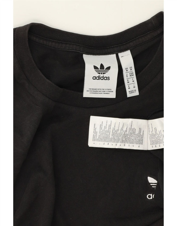 ADIDAS Herren T-Shirt Top Medium Schwarz Baumwolle