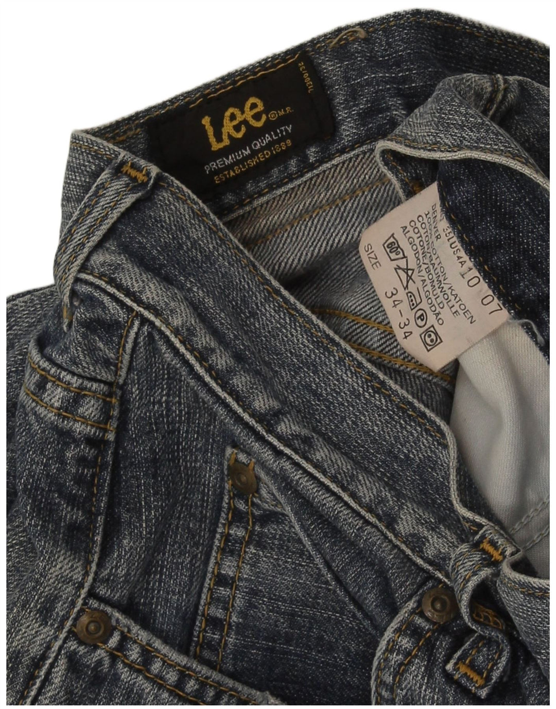 Lee Herren Denver Bootcut Jeans W34 L34 Marineblaue Baumwolle